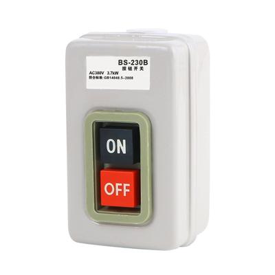 Electrical Equipment Maintained Self Lock On/Off Power Pushbutton Switch 3 Phase 380V 3.7KW Switch Panel