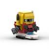 MOC square-headed minifigures compatible building blocks, Universal Hero Getter Robot No. 3 DIY assembly 3D figurine bricks