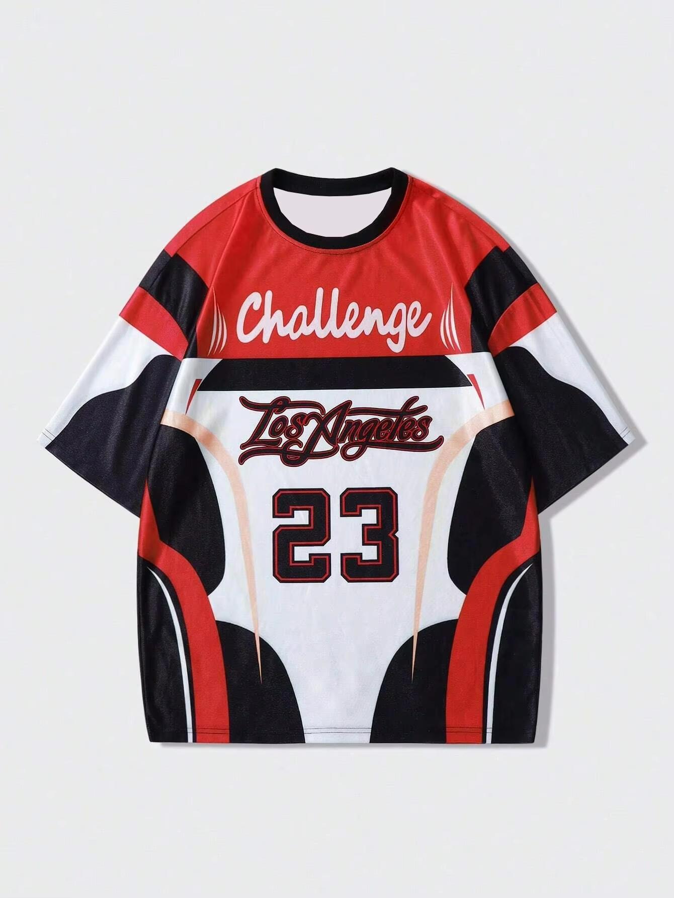 

Повседневная футболка с принтом, с коротким рукавом, спортивная футболка, унисекс, повседневная, для ежедневной носки, летняя, мужская, футболка для гонок S красный