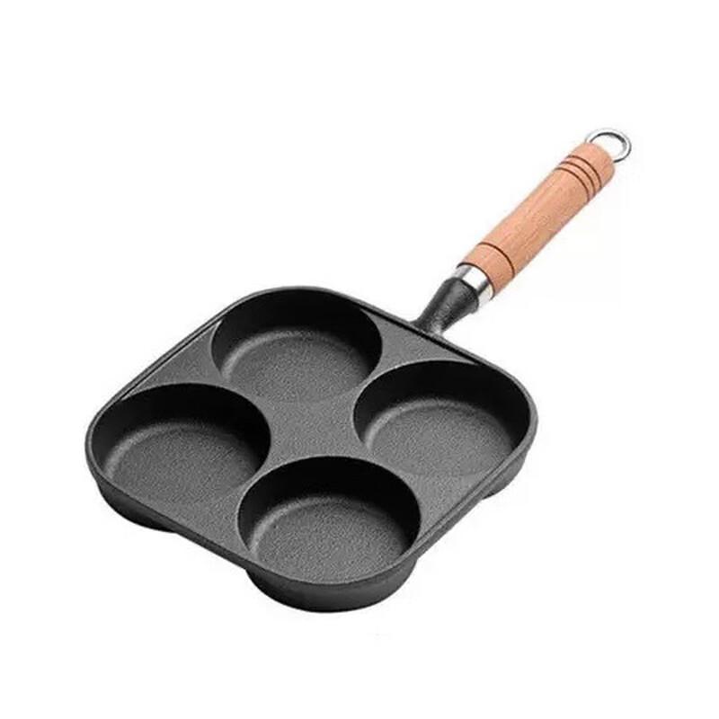Wutuo Cast Iron 4-Hole Egg & Burger Pan