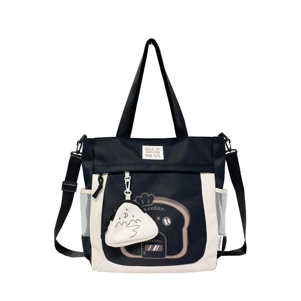 Borsa a tracolla versatile di grande capacità in tessuto Oxford per bambine della scuola elementare