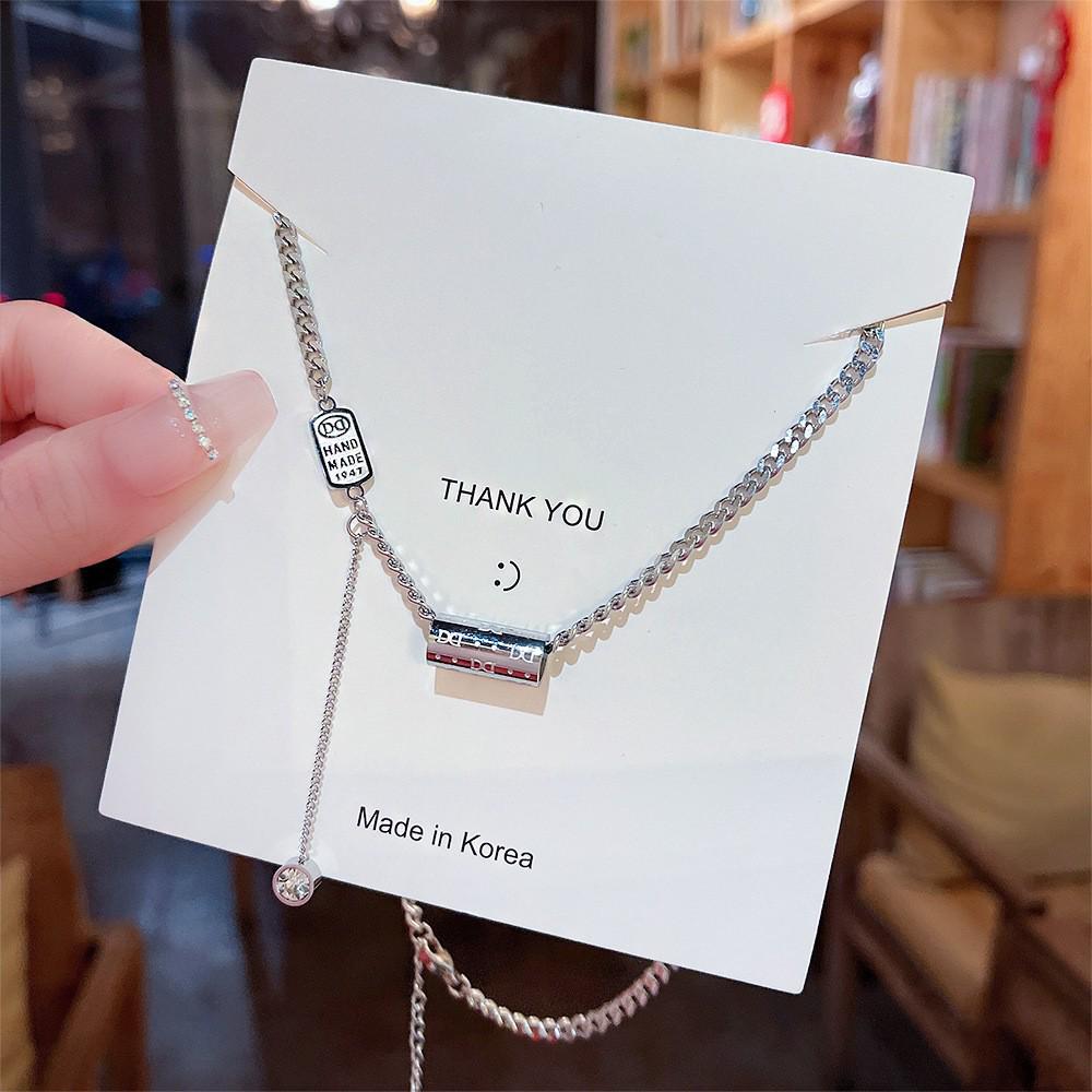 Korean 18K Gold Titanium Steel Women's Clavicle Necklace - Versatile, High-End, Non-Fading Temperament Choker.