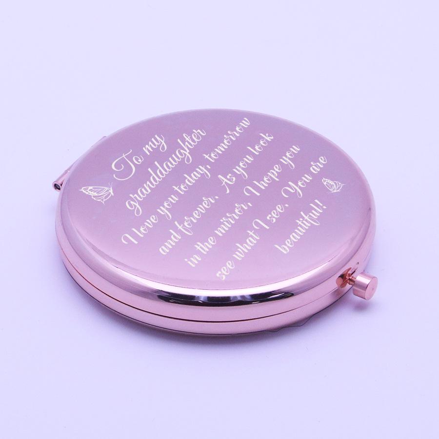 Portable Double-Sided Metal Folding Makeup Mirror for Men and Women