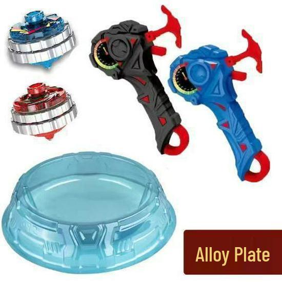 Free Shipping Dual Alloy Burst Gyro Toy - Magic Light Pull String Battle Gyro