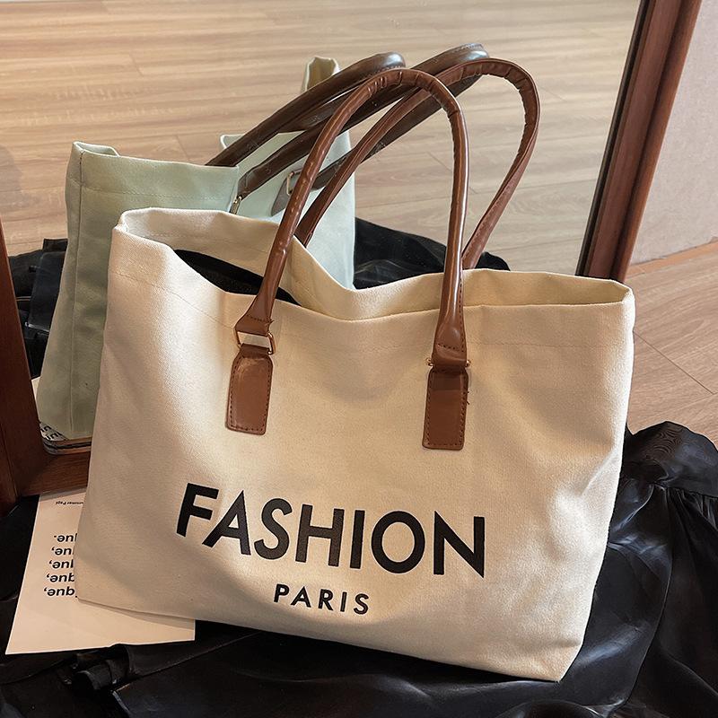 Large Capacity Canvas Bag for Women New Fashion Tote Bag for Women College Students Going Out for Class