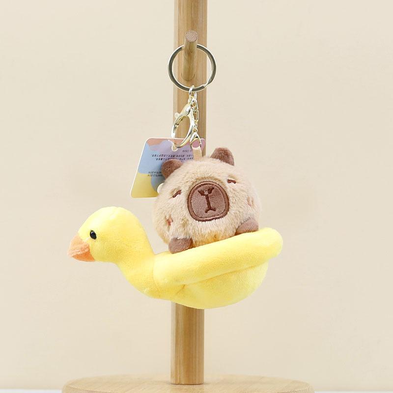 Niedlicher Plüsch Kleine Ente Capybara Schlüsselanhänger Neuheit Kreative Tiere Anhänger Exquisite Rucksack Dekoration Zubehör Geschenke