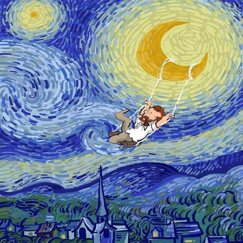 5D kulaté kutilské diamantové malování Sada křížového stehu 5D diamantová mozaika vyšívání Krajina Zvířata Malování mozaiky Domácí nástěnná dekorace