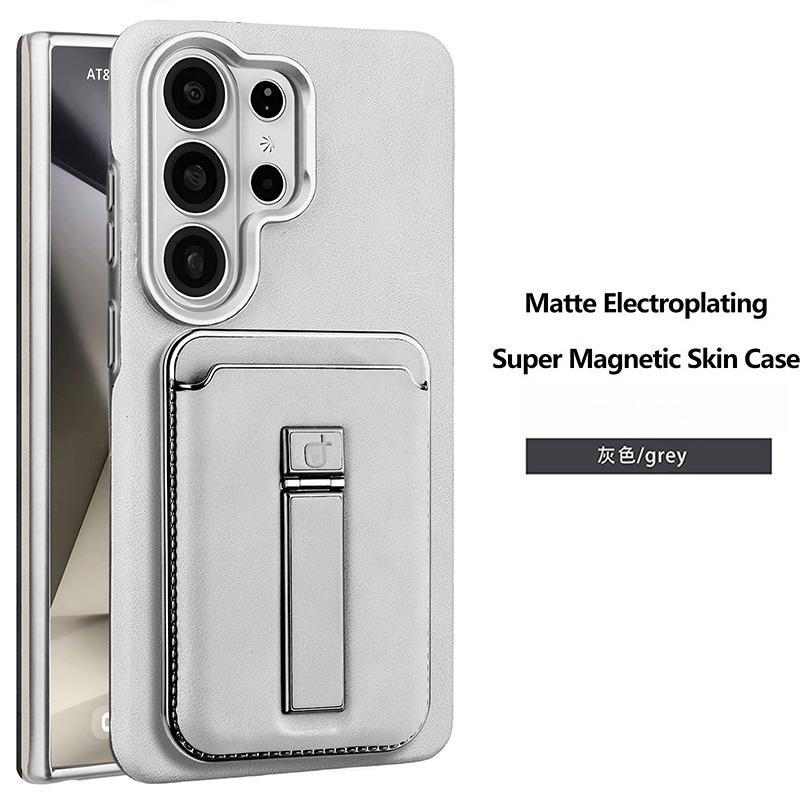 

Magnetic Wireless Charging Phone Case for Samsung Galaxy S26 Ultra S25 Plus S24 S23 Detachable Leather Card Holder Wallet Cover Galaxy S23 Ultra