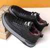 Scarpe da lavoro invernali da uomo in vera pelle nuova, casual da esterno, antiscivolo, in velluto caldo, scarpe in pelle, scarpe casual in cotone e velluto da uomo