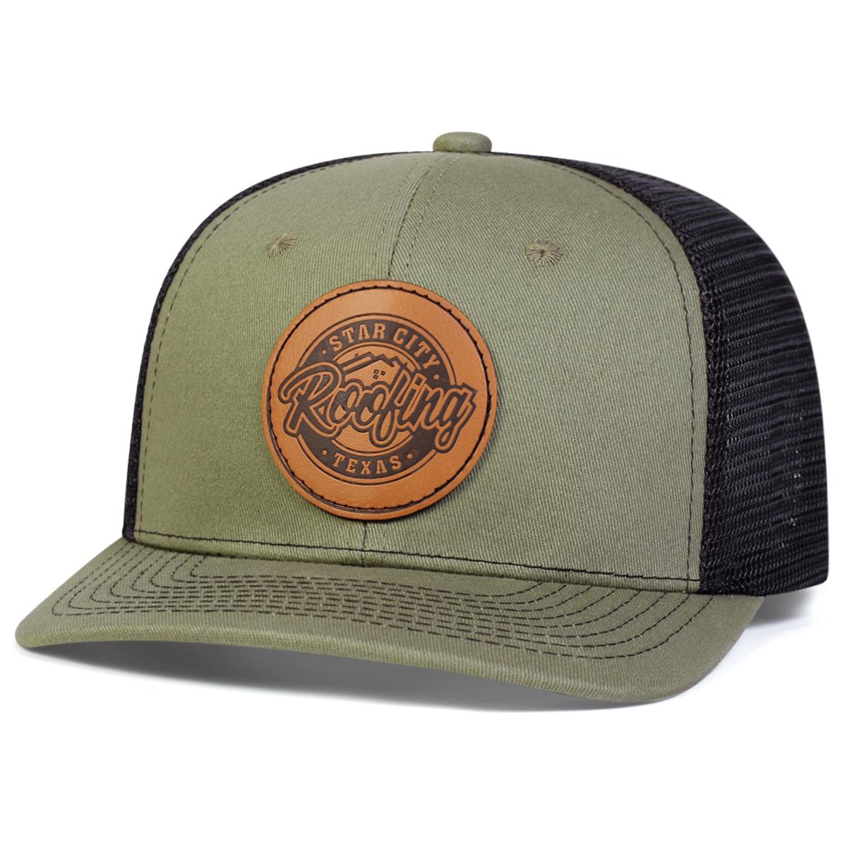 

Unisex Rooling Circle Leather Label Baseball Net Caps Spring and Summer Outdoor Adjustable Casual Hats Sunscreen Hat армія зелений колір