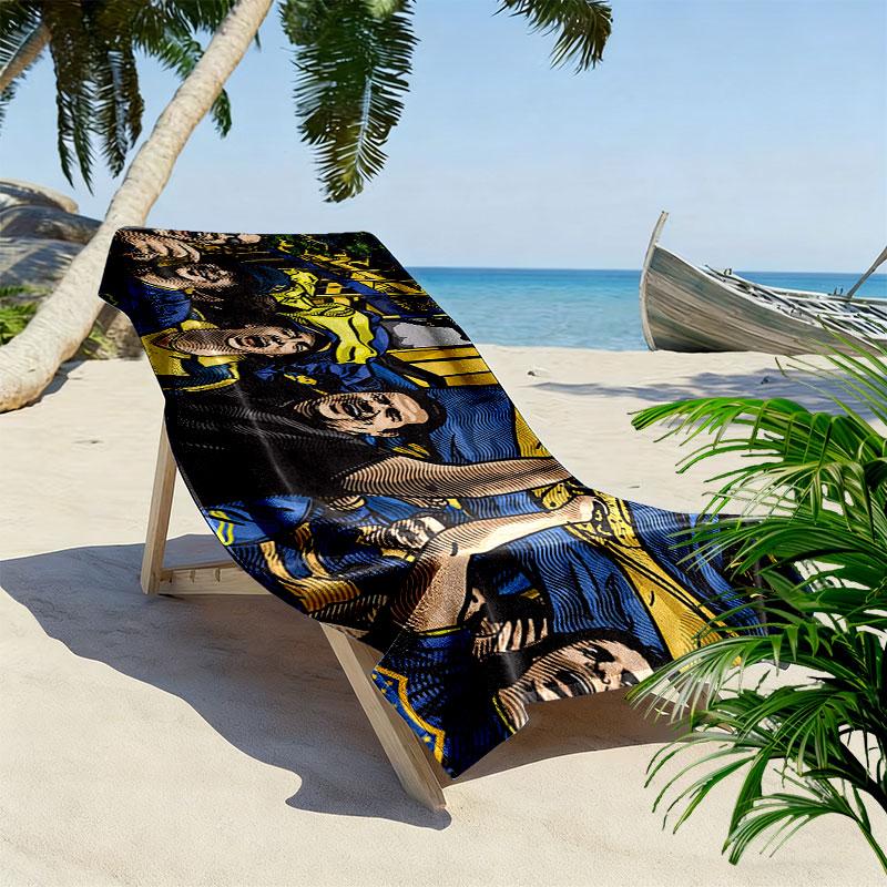 Boca Print Strandtuch, Großes Weiches Schnelltrocknendes Handtuch für Strand Camping Schwimmen
