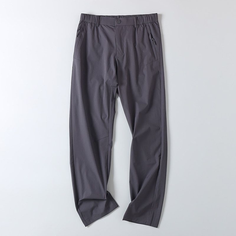 Summer Thin Outdoor Elastic Wear-Resistant Quick-Drying Trousers Men's Foreign Trade Export Tail Loose Casual Straight Pants Fashion