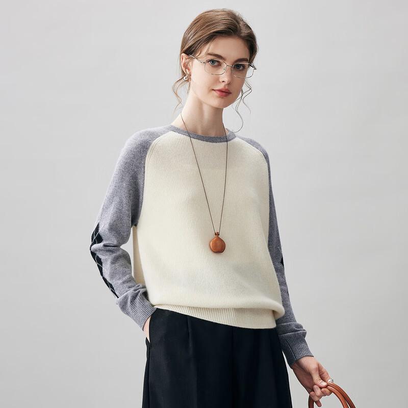 Kemongboka 2025 Herbst/Winter Damen Lockerer Dicker Kaschmir Pullover mit Rundhalsausschnitt