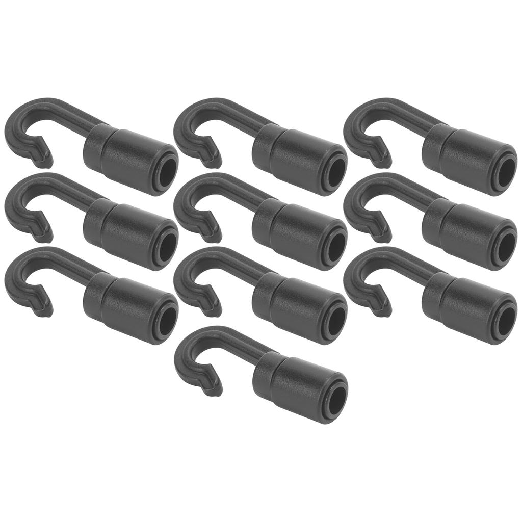 10Pcs Kayak Canoe Bungee Shock Cord Hooks Plastic Cord Rope AntiCorrosion Hooks for Boat