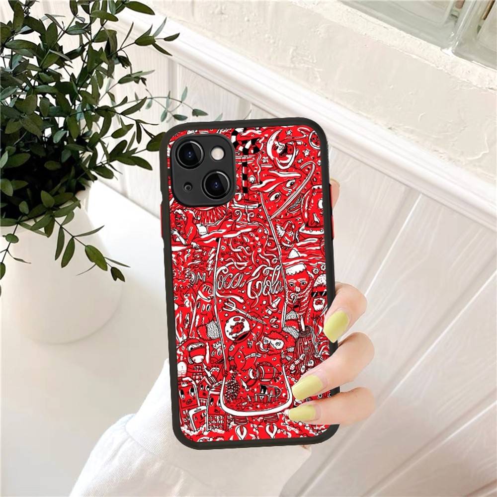Coca-cola Vintage Matte Translucent Phone Case For Iphone 16 ProMax 15 14 13 12 11 X XS PRO Plus