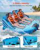 VEVOR Towable Tubes for Boating, 3-Rider Inflatable Towable Tube for Boat to Pull, 231 kg Capacity Water Sports Boating Tubes - with Full Nylon Cover