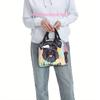 1pc, Miniature Schnauzer Love Printed Thermal Bag, Insulation Bag, Insulated Bag, No Food Contact, Suitable for Home, Restaurant