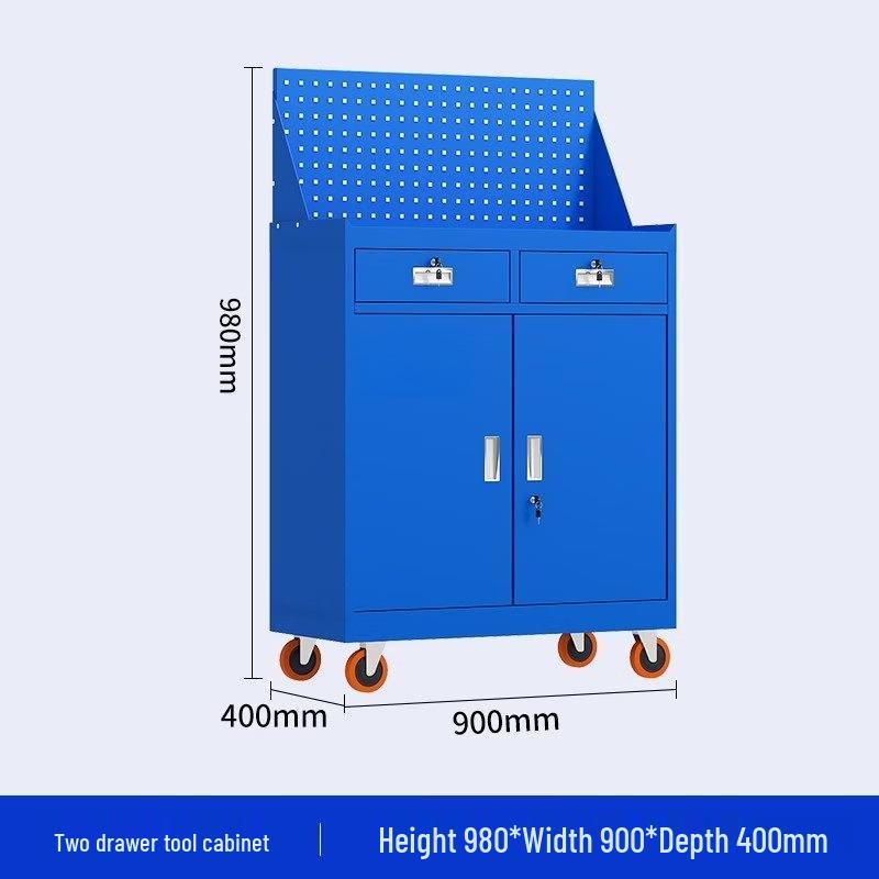 Heavy-Duty Workshop Tool Cabinet with Pegboard and Wheels