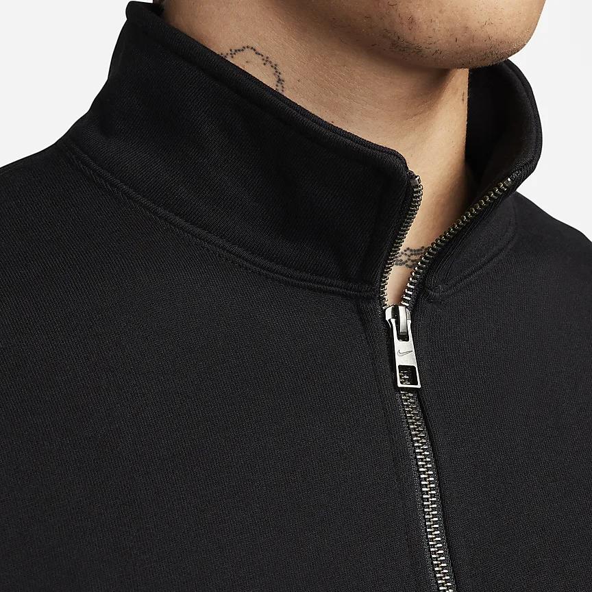 Nike SB Letter Half-Zip Stand Collar Casual Hoodie Unisex Hoodies Black FB8563-010