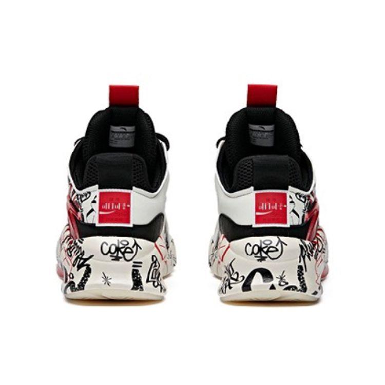 ANTA Men Coca Cola Co Branded Retro Casual Dad Shoes White Red Black 112018088S-1
