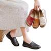 Women's Shoes 2025 Summer New Soft-soled Leather Lazy Shoes One-pedal Flat-soled Hollow Single Shoes Mother Maternity Women's Shoes