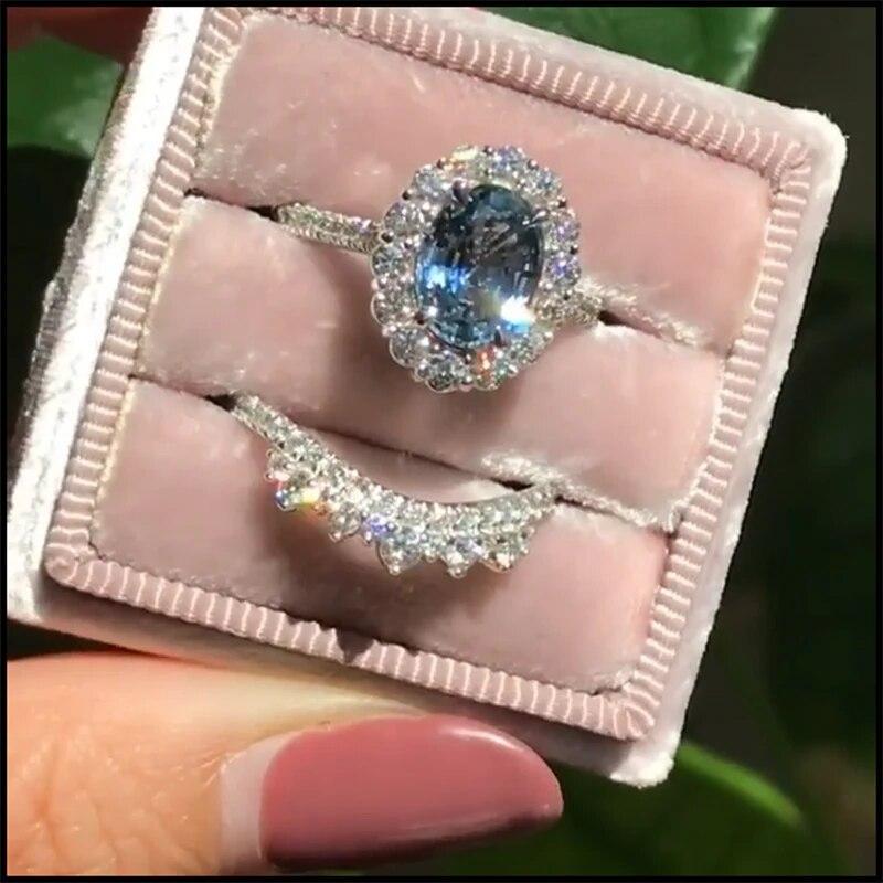 Luxury Wedding Rings for Women Classic Cross Design Inlaid Shiny Crystal Zirconia Ring Fashion Female Engagement Rings Jewelry