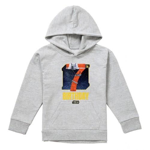 STAR WARS Childrens/Kids 7th Birthday Star Wars Greatest Kid XWing Space Heather Pullover Hoodie