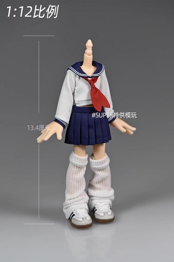 Jucării și Hobby-uri [TOYBARJAPAN] 112 Accesorii Figurină de Acțiune Compatibil cu Corpuri TBLeague și Fairy Uniformă de Marinăriță și Ciorapi de Liceană