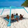 Outdoor Beach Sun Shade Portable UV Protection Family Camping Beach Tent Canopy with Storage Bag for Beach Camping Party Picnic