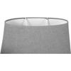 Abat-jour - Ovale - Gris clair - Pour lampe - Base 31 cm - Culot E27 avec réducteur