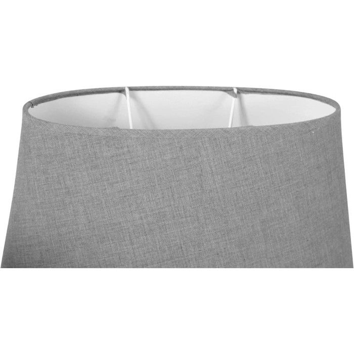 Abat-jour - Ovale - Gris clair - Pour lampe - Base 31 cm - Culot E27 avec réducteur