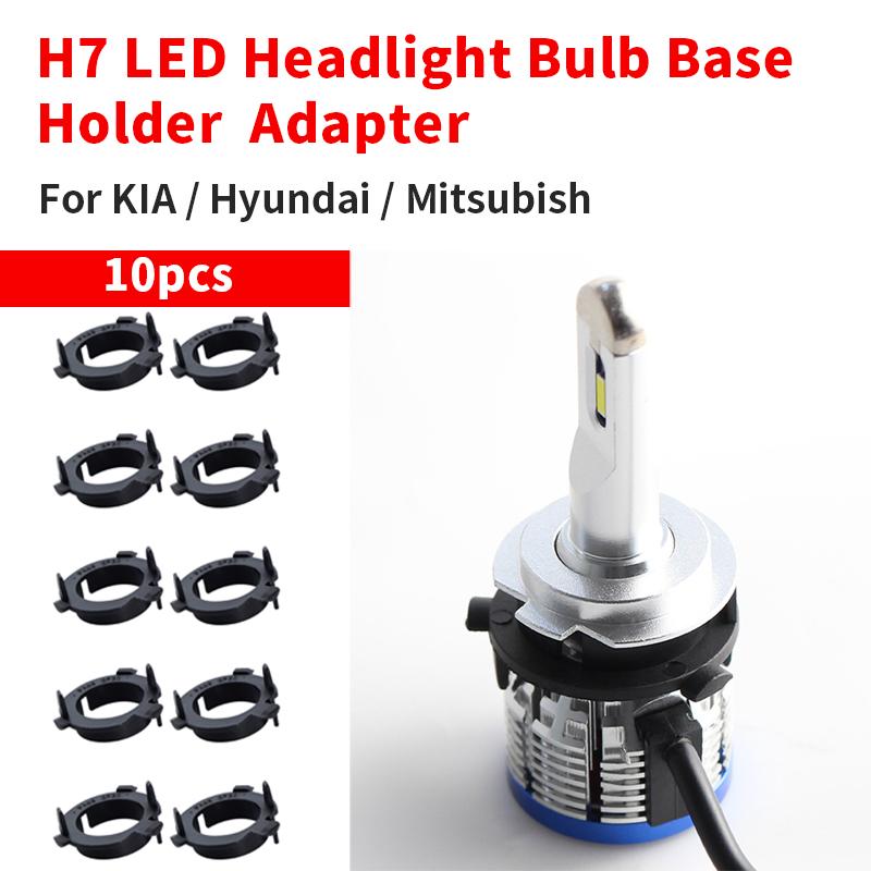 10PCS Car Base Holder Adapter Sockets For K3 K4 K5 Sportage Sorento CEED Hyundai Veloster i30 H7 Headlight Base Holder Adapter
