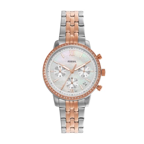 

Fossil NEUTRA ES5279 Women s Watch, Silver & Pink Gold