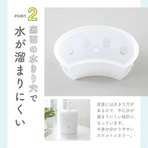 Aimedia White Dispenser, 500ml Capacity, for Shampoo, Soap, and Conditioner, Stylish Refill Bottle/Container, Bath Supplies, Slim na Easy-to-Use Pump