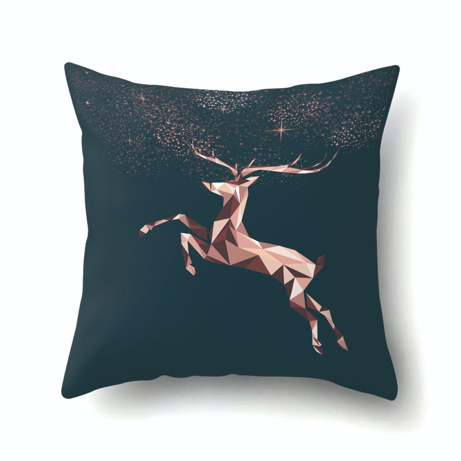 Christmas Black Single-Sided Bedroom Pillow Cover Living Room Cushion Cover Sofa Pillow Head Back Pillow Cover Pillow Cover Pillowcase 45Cm without pillow core 990₽