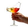 150ml Smoked Cocktail Goblet Glasses Multi-Purpose Elegant Bird Shaped Glass Transparent Goblet Glass for Champagne Drinks Wine