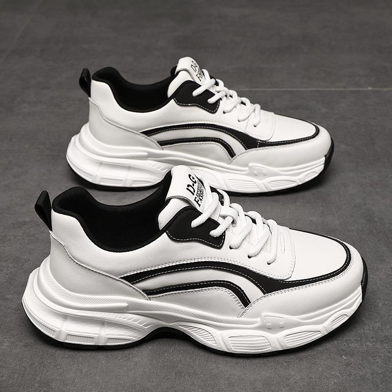 

Unisex Fashion Platform Sneakers Korean Lace Up Mixed Color Women s Shoes Breathable Mesh Comfort Durable Sole Men leather Shoes 44 белый