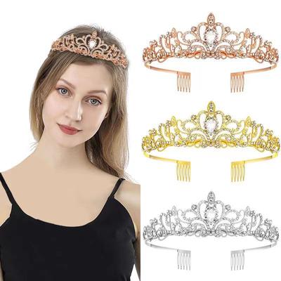 European And American Wedding Bride Crown Headgear Crystal Birthday Hair Accessories Wedding Studio Queen Hair Accessories Crown Headband
