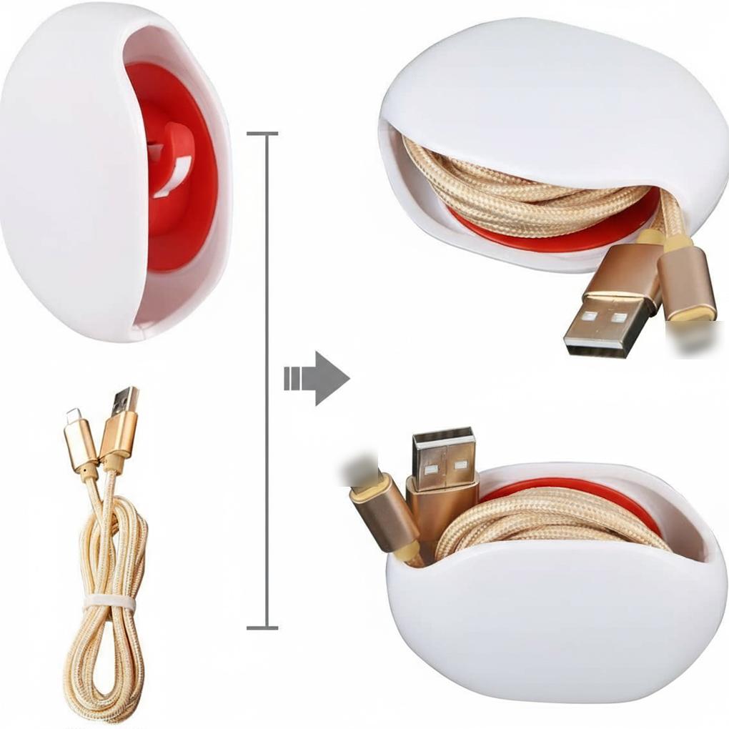 Cute Desktop Organiser Earphone Automatic Retractable Cable Earphone Wrap Retractable Cord Organizer Cord Winder Clip Earphone