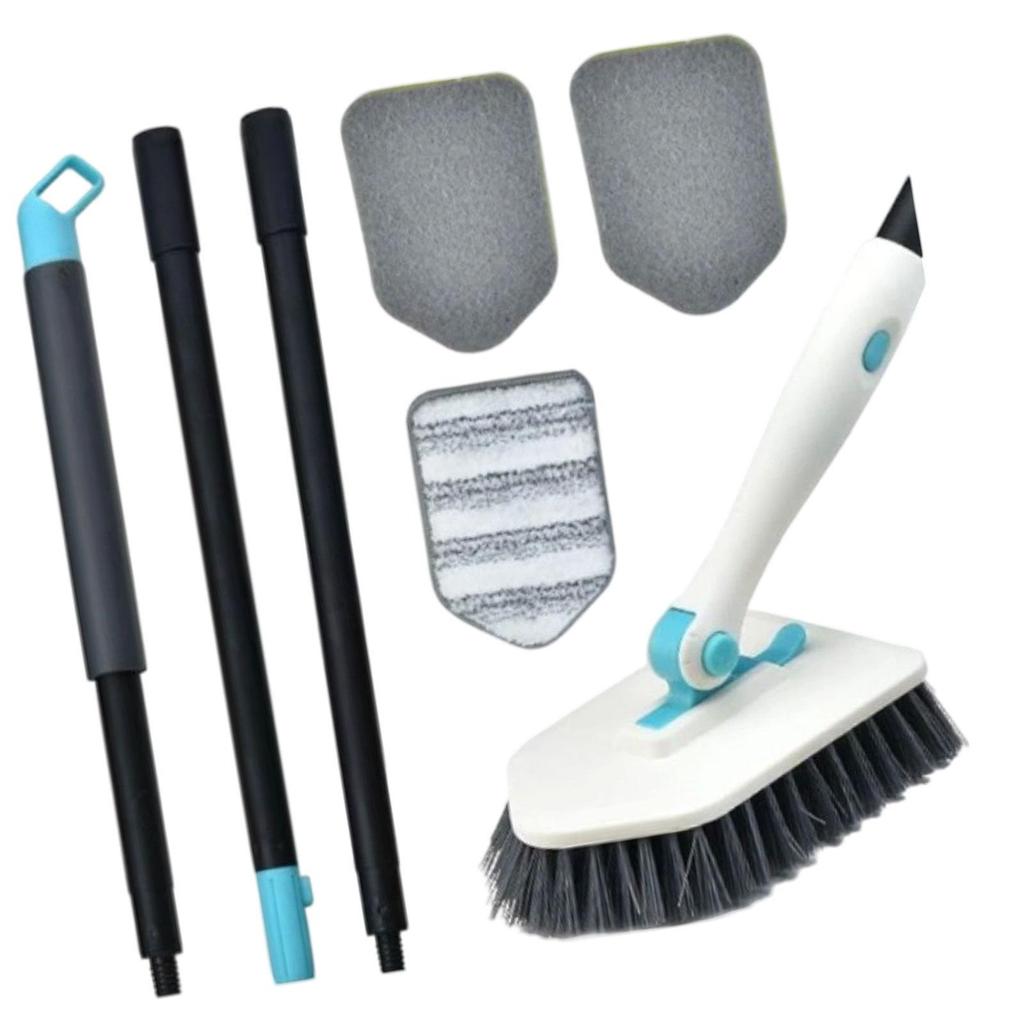 Tub Tile Scrubber Brush Cleaner Brush with Long Handle Scrub Brush Shower Cleaning Brush for Floor Door Bathroom Bath Kitchen
