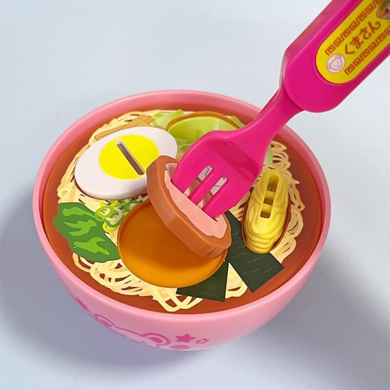 1 Set Food Feeding Toy Lamian Noodles Feeding Toy Pretend Play Food Kit Desktop Ornaments Doll House Toys For Kids Girls