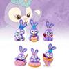 Adorable Starry Dressed Rabbit Figurine Collection For Sweet Treats Decoration