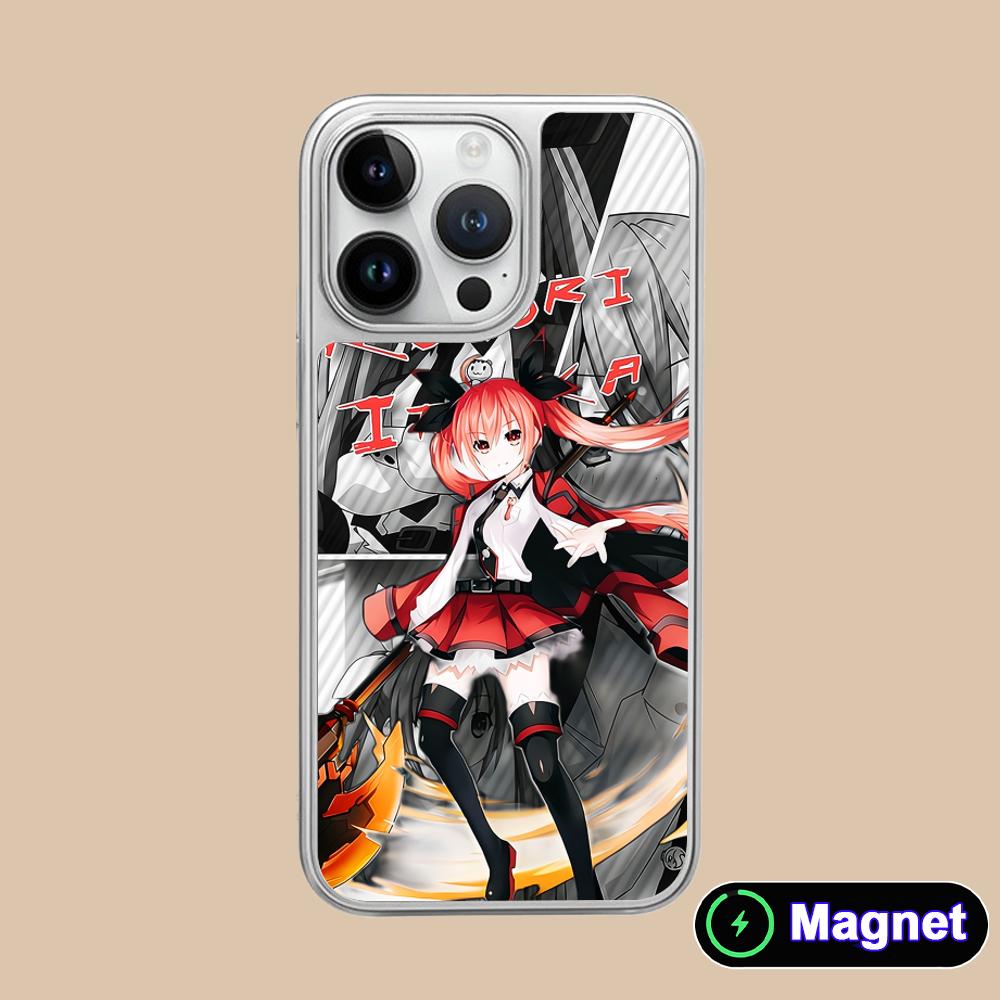 Date a Live Kotori Itsuka Silver Plating Magsafe Mobile Phone Case for iPhone 17 16 15 14 13 12 11 Air Pro Max Plus Cover