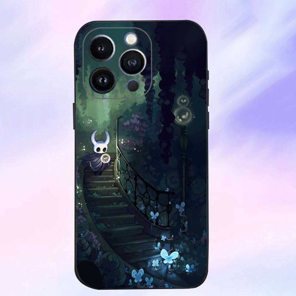 Game H-Hollow K-Knight Phone Case For iPhone 16,15,14,13,12,11 Plus,Pro Max,XS,X,XR,SE,Mini,8,7,Soft Silicone Black Cover