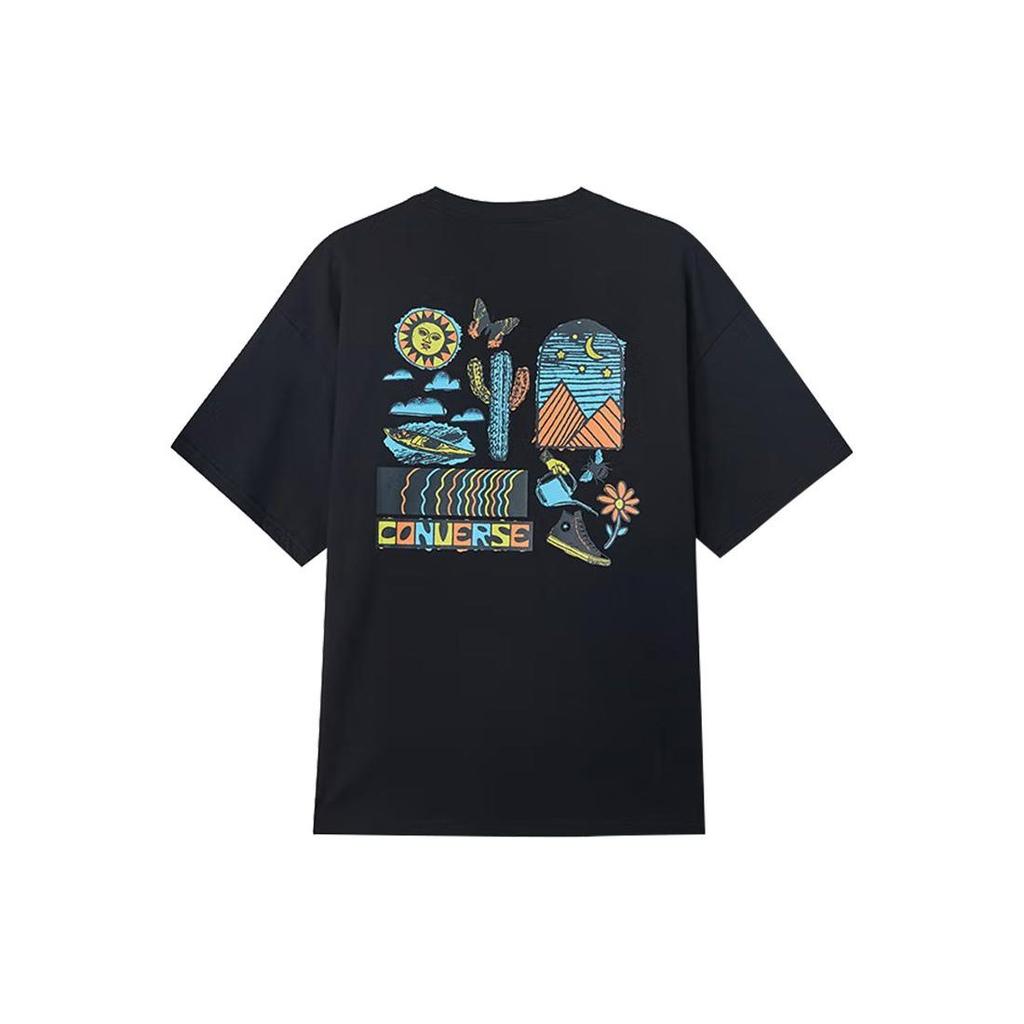 Converse Set in Sleeve T Shirt Men's Black 10024728-A01