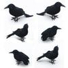 136pcs Black Simulation Crow Model Halloween Hunting Decor Bird Decor Party