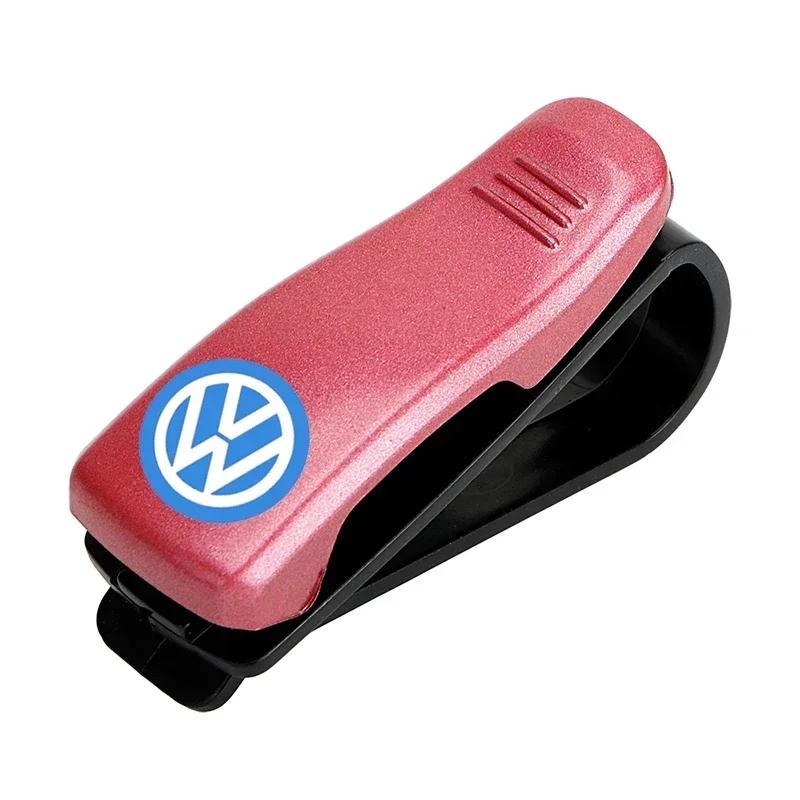 ear1 ABS Car Sun Glasses Clip Card Ticket Holder Fastener for Volkswagen VW Rline GTI Polo Golf Jetta Beetle Tiguan Touran Passat