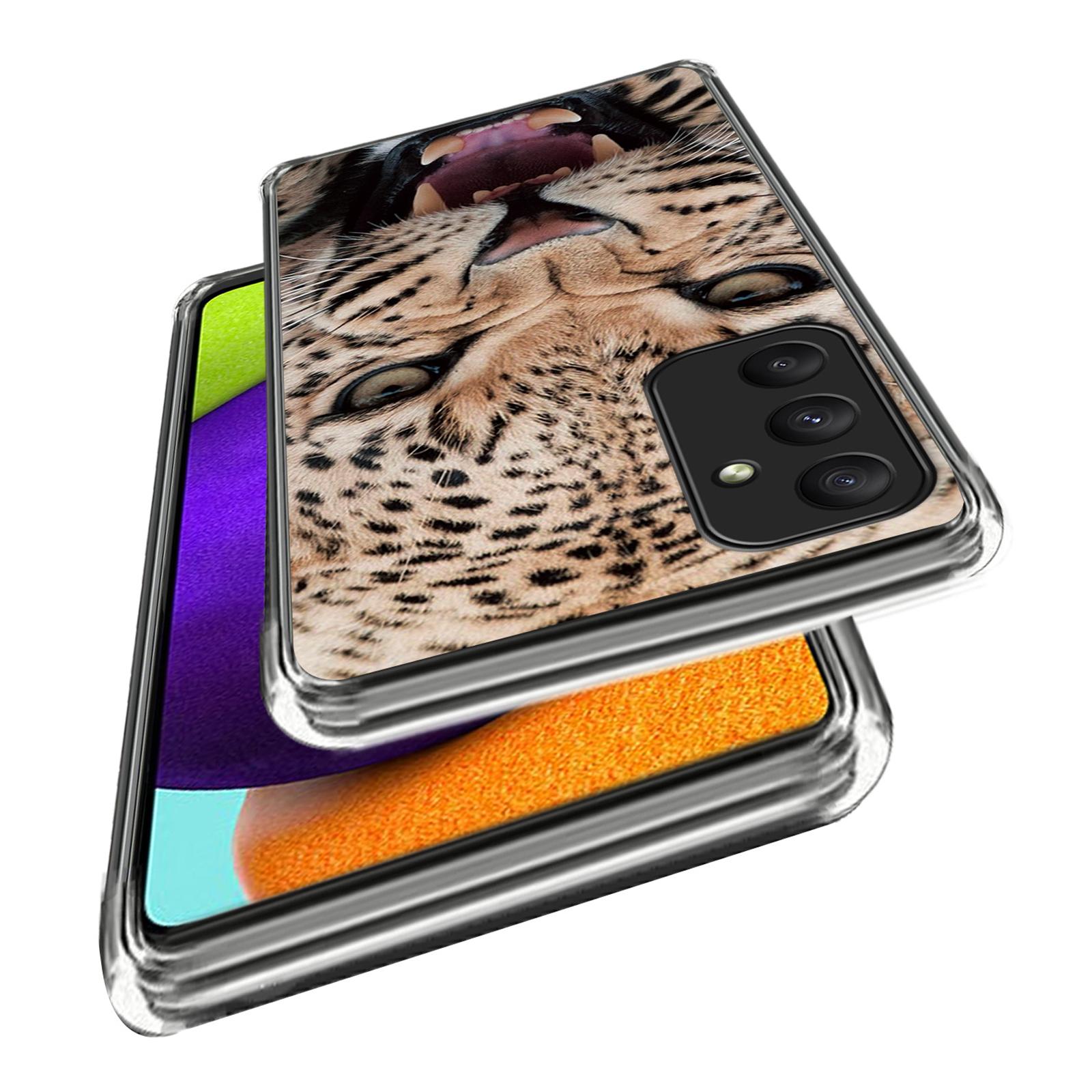 

For Samsung Galaxy A55 5G Pattern Case Anti-Drop Soft TPU Phone Cover Leopard