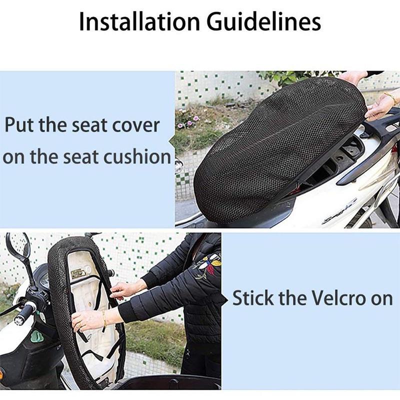 1 szt. Pokrowiec na siedzenie motocyklowe antypoślizgowy materiał siatkowy 3D oddychający wodoodporny pokrowiec na poduszkę do skutera motocyklowego akcesoria motocyklowe