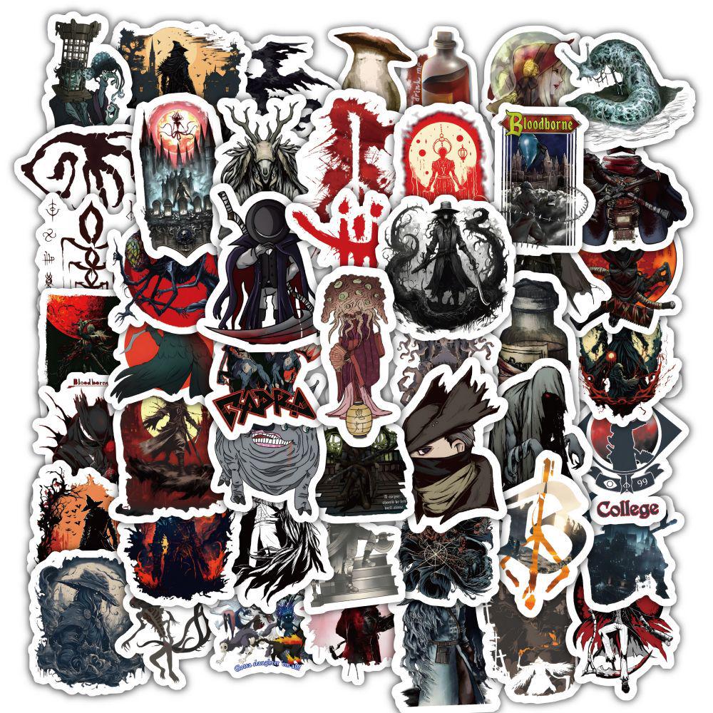 60 Kreative Anime Bloodborne Sticker für Handyhüllen, Laptops und Journals